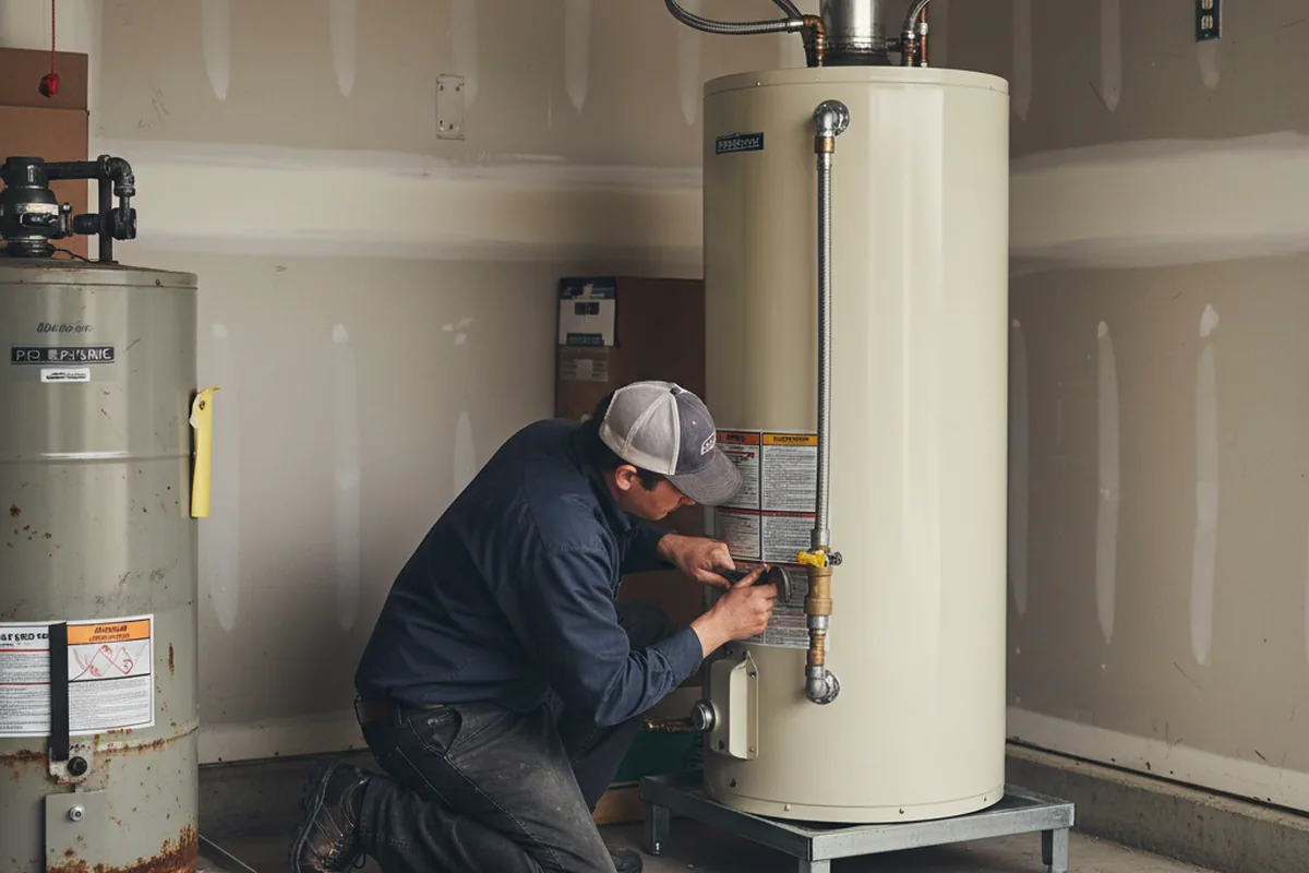 Water heater and shutoff valve replacement in Coburn